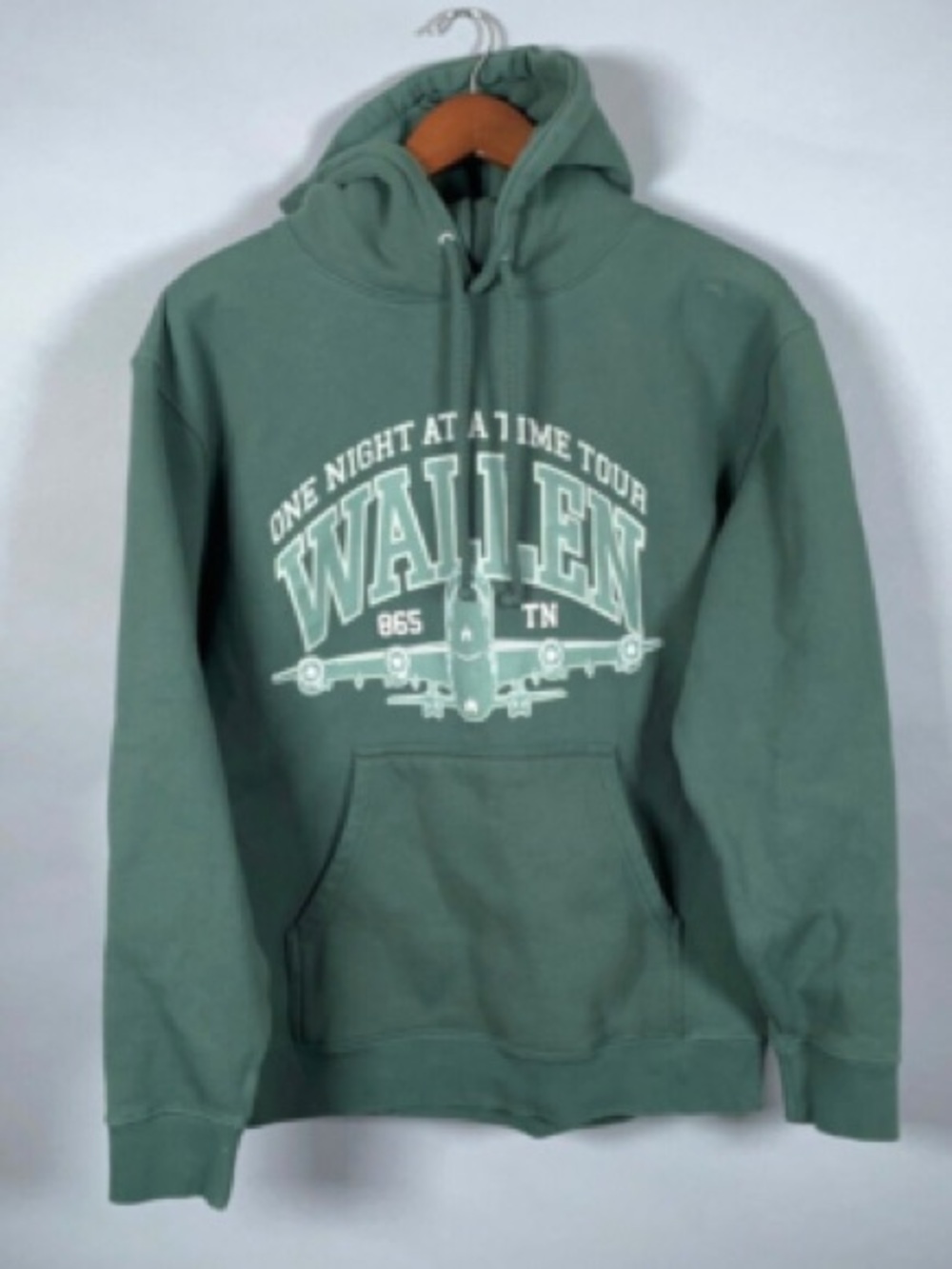 Morgan Wallen One Night At A Time Tour Green Hooded Sweatshirt Merch Large